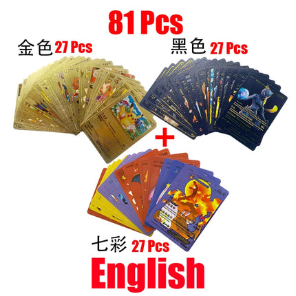 81-36Pcs Pokemon Cards German Spanish French English Vmax GX Energy Card Pikachu Rare Collection Battle Trainer Boys Gifts Toys