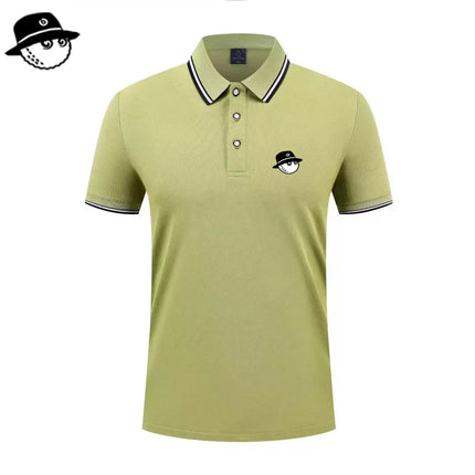 Men Summer Fashion Slim Fit Sport Short Sleeve 100% Polyester Polo Shirt Fake Pocket Decoration Casual Sport Golf Polo Shirt
