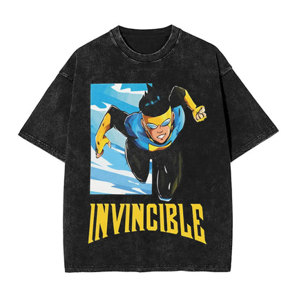 Conquest Invincible T Shirt Men's  Pure Cotton Awesome T-Shirts O Neck  Tee Shirt Short Sleeve Clothes Gift