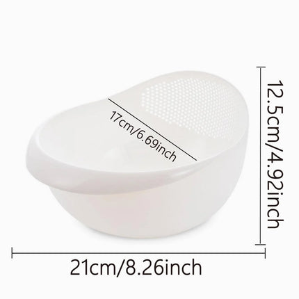 1/3pcs- Colander Rice Bowl Drain Basket Fruit Bowl Washing Drain Basket With Handle Washing Basket Home Kitchen - product ima