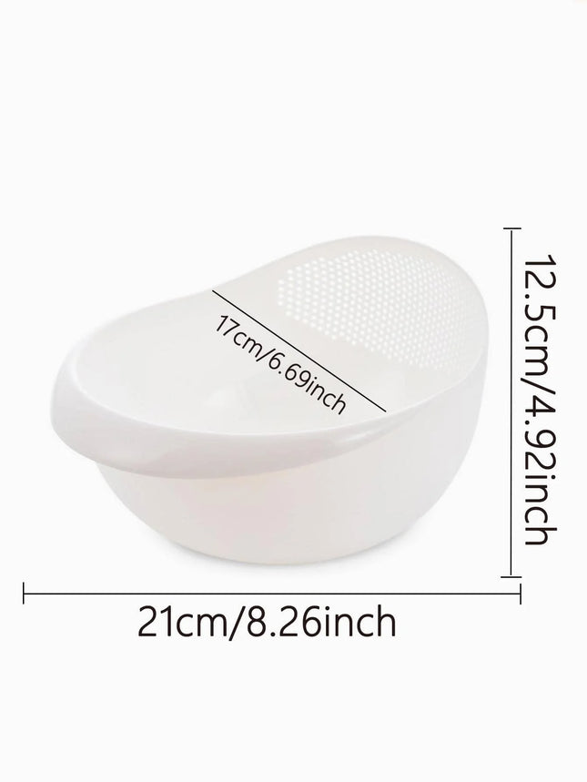 1/3pcs- Colander Rice Bowl Drain Basket Fruit Bowl Washing Drain Basket With Handle Washing Basket Home Kitchen - product ima