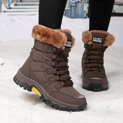 New Women's Boots Winter High Quality Keep Warm Mid-Calf Waterproof Snow Boots Women Comfortable Ladies Thigh High Hiking Boots