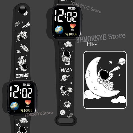 Bandai Dragon Ball Z Fashion Cartoon Action Printing Anime LED Type Watches Kids Watch Birthday Gifts Toys