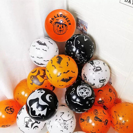 Halloween Decoration Balloon Ghost Pumpkin Skeleton Ghost Bar Party Decor Balloon Decoration 12 inch Latex Balloon