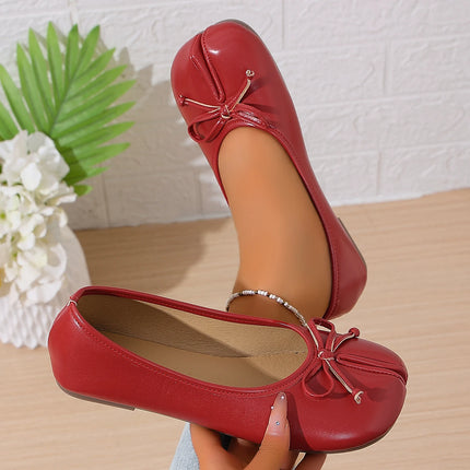 Soft Split Toe Tabi Ballet Flats Women Bowknot Leather Round Toe Ballerina Shoes Low Heel Slip On Loafers Casual Moccasins 2026