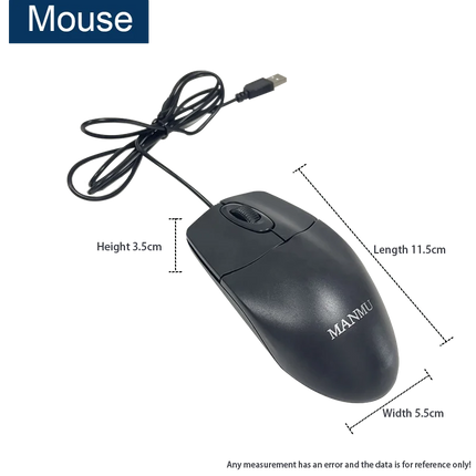 MANMU Office Keyboard And Mouse Combo Set Gaming Wired Mouse For Computer - product image from BSM MART