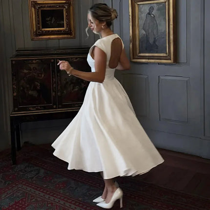 Elegant Socialite Solid Color Sleeveless Long Dresses Simple All-match Backless Temperament A-line Dress Fashion Commuting Style
