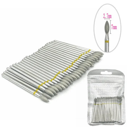 50pcs Diamond Nail Drill Cuticle Clean Bit Set Manicure Electric Cutter Bits Accessories Dead Skin Remove Tool
