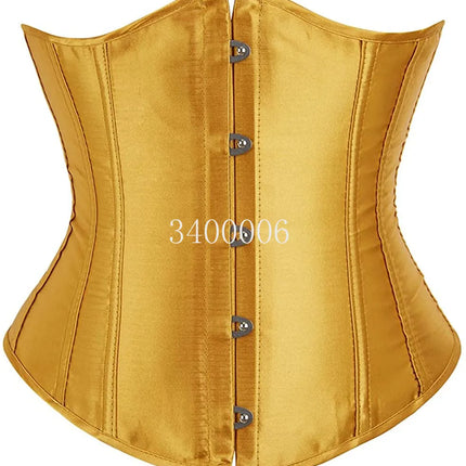Black Corset Underbust Plus Size Sexy Women With Lacet Bodyshaper Costumes Cincher Ladies Burlesque Corselet Red Green Blue Pink