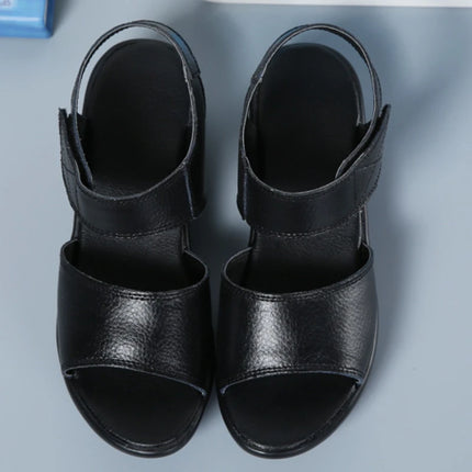 Women's Sandals Thick Bottom Large Size Open Toe Slippers Fashion Student Casual Round Head Soft Sole Anti Slip Shoes