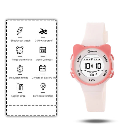 UTHAI C16 Girls And Boys Cute Meow Star Watches Kids Children's Junior High School Waterproof Alarm Clock Electronic Watch