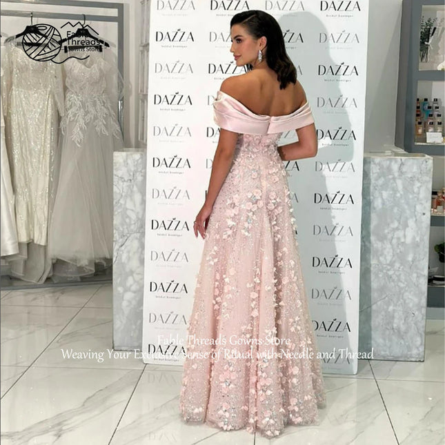FableT schulterfreie A-Linien-Kleider, lang, mit individueller Applikation, Perlenbesatz, maßgeschneiderte Abendgarderobe, luxuriöses Abendkleid, wunderschön