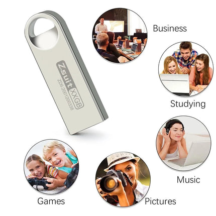 ZSUIT 10PCS Wholesale USB Flash Drive 4GB 8G 16G Pendrive 32GB Memory Stick Waterproof Metal U Disk 64GB U Disk 3.0 Free Logo