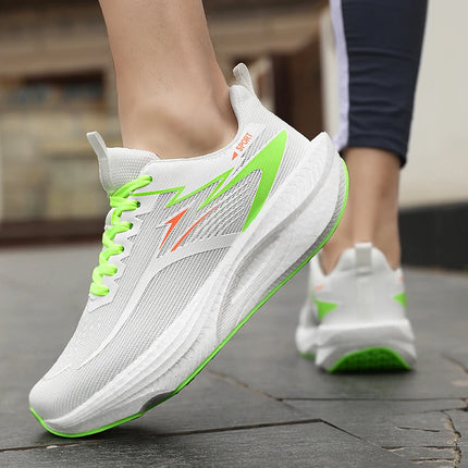 Men Running Shoes Carbon Board Marathon Sports Casual Shoes Breathable Lightweight Women's Comfortable Athletic Cushion Sneakers