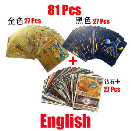 81-36Pcs Pokemon Cards German Spanish French English Vmax GX Energy Card Pikachu Rare Collection Battle Trainer Boys Gifts Toys