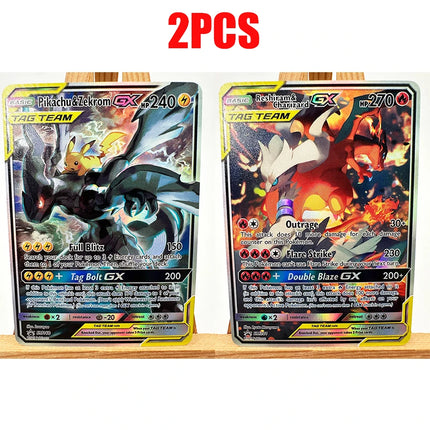 PTCG WHT BLK Victini Zekrom Reshiram Hida English Toys Hobbies Hobby Collectibles Game Collection Anime Cards