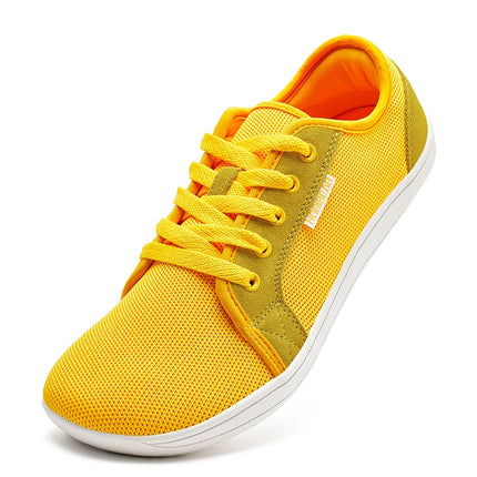 HOBIBEAR Wide Toe Barefoot Shoes Womens Mens Outdoor Lace Up Running Sneaker Zero Drop Comfortable Casual Shoes