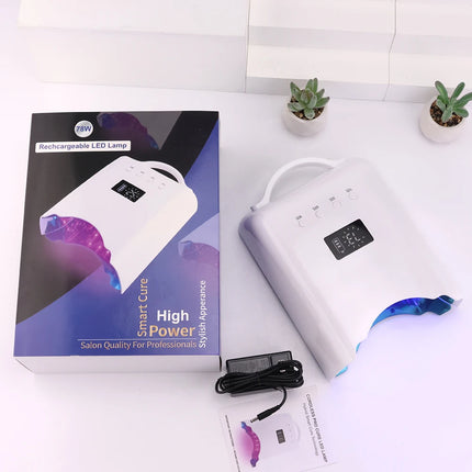 New Product 2025 Nail Supply Love This Diamond Shining Cordless Nail Drying Machine Portable 78W UV Light Emitting Diode Nail La
