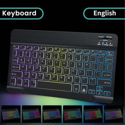 RGB Bluetooth Keyboard And Mouse Set Rechargeable Russian Keyboards Bluetooth Wireless Keyboard Mouse For Ipad Pro - product