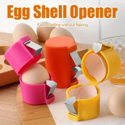3pcs/1pc Stainless Steel Eggshell Separator - Quick Peel & Yolk Splitter, Durable Kitchen Baking Essential With - product ima