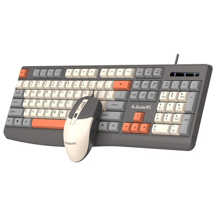 K-snake KM300 Wired Keyboard and Mouse Set USB Ergonomic Desktop Laptop Keyboard and Mouse Home Office - product image from B