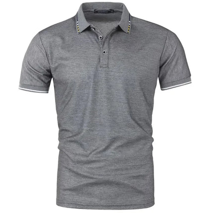 New Men's Short Sleeve Polo Shirt Summer Male Contrast Oversized T Shirt Breathable Shirts Lightweight Streetwear Gym Tops