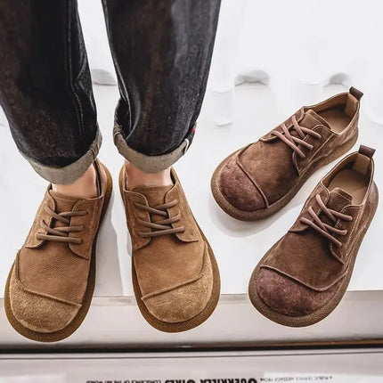 2025 men's shoes autumn new casual shoes wide toe retro low top lace up trend versatile men's shoes