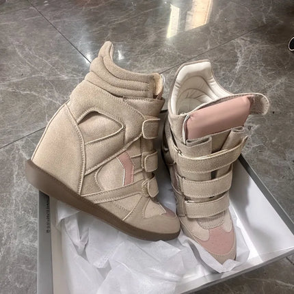2026New Women's Shoes 7cm Inner Height-increasing Sport Shoes Fashion High-top Casual Shoes Women's Sneakers Zapatillas De Mujer
