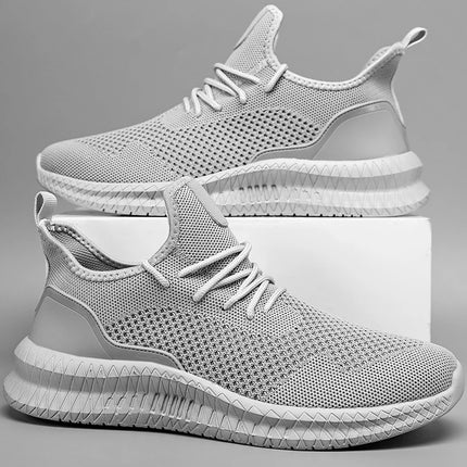 Men Walking Shoes Fashion Lightweight Outdoor Breathable Sports Flat Mesh Comfortable Casual Tennis Shoes for Men