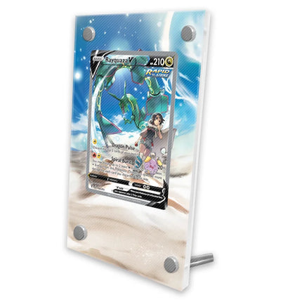 Pokemon Display Cards PTCG Reshiram Zekrom Charizard Espeon Latias SV11 151 Anime Game Expand Art Gifts Acrylic Protective Case