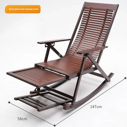 Foldable free chair patio stool rocking recliner folding summer lunch break bench balcony lazy leisure bench