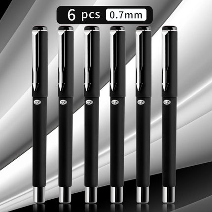 Matte Black 0.7mm Signature Gel Pen Set with Large Capacity Replaceable Refills Business Office Writing Pens
