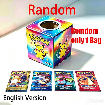 360pcs Pokemon Cards Evolutions Battle Style Booster Box Trading Card Game TCG Children Collectible Pokemon Cards Toy