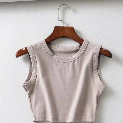 2024 Summer vintage white crop tops women biker black punk sexy tank top korean streetwear cropped sleeveless top feminino
