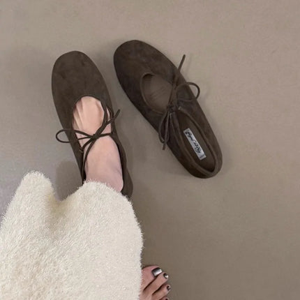 Fashion Butterfly-Knot  Women Flats With Shoes Casual Female Soft Footwear Round Toe Ladies Flats Slip On Shoes