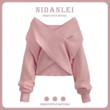 Women's 2026 Autumn/Winter New Fashion In Matching Set Korean Elegant Knitted Sweater+Undershirt+Casual Skirt Pants 3-Piece Suit