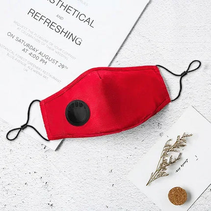Cotton Face Mask with Breathing Valve Filter Reusable Washable Masks Fashion Mouth Face Mask Anti Dust Activated Carbon PM2.5