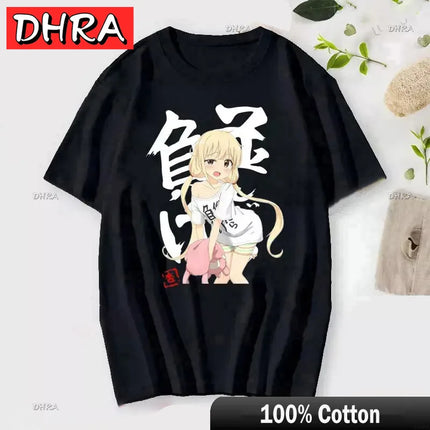 If You Work You Lose Anzu Futaba Version T-Shirt Cute Kawaii Anime Jirai Kei Tshirt Danshi Tees for Men Funny Cartoon Otaku Tops
