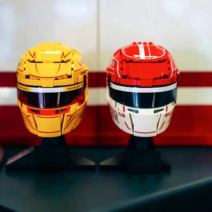 2026 Popular Racing Car Fleet Racing Driver Lewis Charles Oscar Lando Helmet Building Block Puzzle Model Toy For Ornament Gift