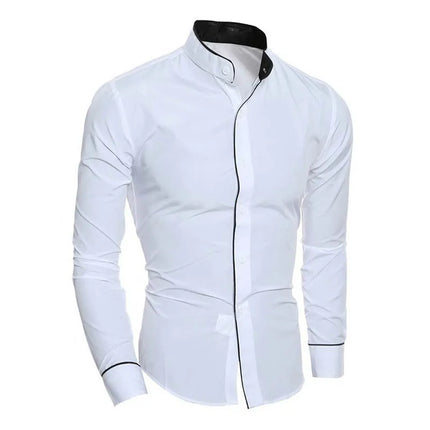 2025 Men Luxury Casual Formal Shirt Slim Fit Long Sleeve White Shirt Male Comfortable Social Dress Shirts Brand Mens Clothing