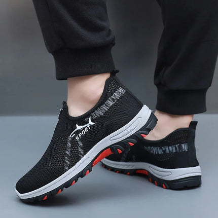 Men's Summer Mesh Shoes Breathable Lightweight Casual Sneakers Outdoor Walking Hiking Footwear 2026 New