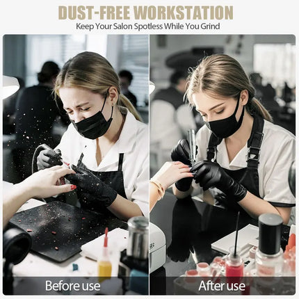 240W 2 in 1 Nail Drill and Dust Collector Machine Brushless Professional 35000RPM Integrated Nail Vacuum Manicure Station E-file