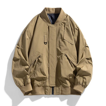 Spring Autumn Casual Jacket Men's Loose Fashion Coat Bomber Jacket Men Workwear Cargo Jackets High Street Outwear Plus Size 8XL