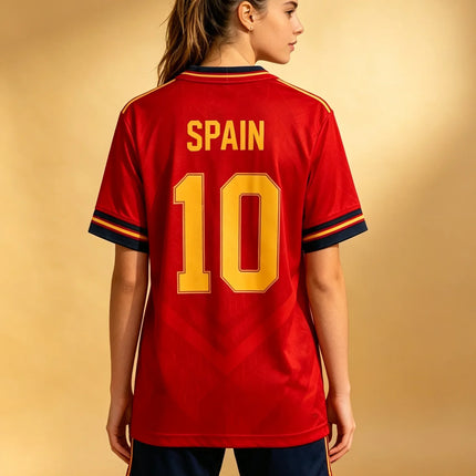 2026 New Spain ESPANA No.10 Soccer Jersey Unisex Quick Dry Breathable Football Training T-Shirt LA FURIA ROJA