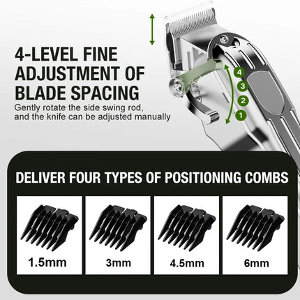 All Metal Blade Men's Hair Clippers, Electric Push Clippers, Household Electric Hair Clippers, Hair Salons, High-power Pet Hair
