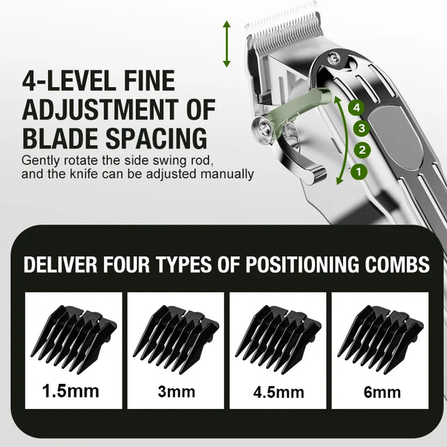 All Metal Blade Men's Hair Clippers, Electric Push Clippers, Household Electric Hair Clippers, Hair - product image 2