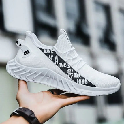 Breathable Air Mesh Casual Sports Shoes 2026 Spring and Autumn Soft Soled Running Shoes Coconut Fashionable Men's Woven Shoes