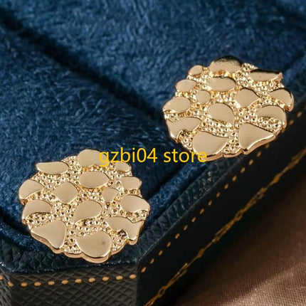 13MD Irregular Gold Earrings Geometric Earrings Alloy Texture Perfect for Women