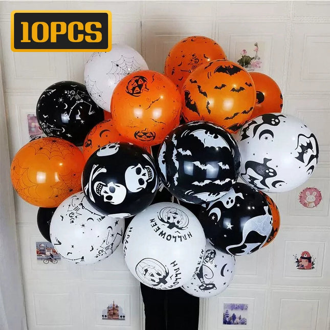Halloween Decoration Balloon Ghost Pumpkin Skeleton Ghost Bar Party Decor Balloon Decoration 12 inch Latex Balloon