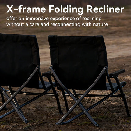 WESTTUNE Folding Outdoor Chair Portable High Back Lounging Chair Lightweight Camping Chair for Home Picnic Outdoor Furniture
